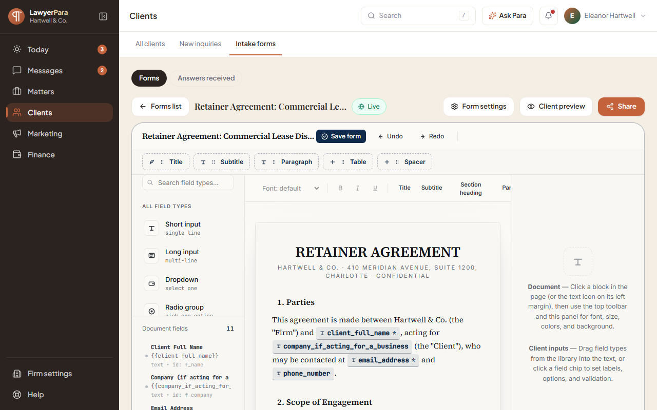 Smart Form builder